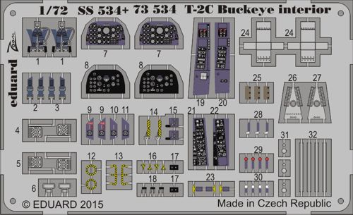 Detailset T2C Buckeye Interior - Self Adhesive- (Wolfpack) SS534