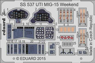 Detailset Mikoyan MiG15Uti  Interior Weekend (Eduard)  SS537