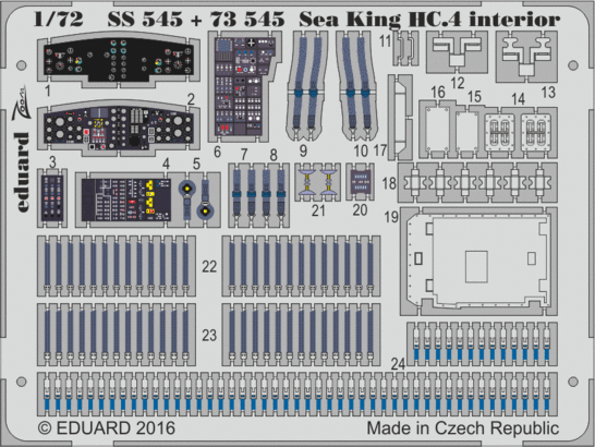 Detailset Sea King HC4 Interior (Airfix) ss545