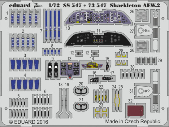 Detailset Shackleton AEW2 Interior (Airfix) ss547