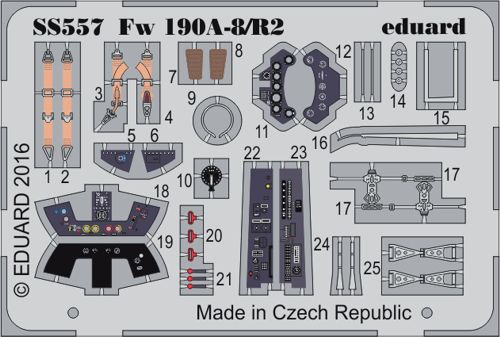 Detailset Focke Wulf FW190A-8/R2 (Eduard weekend) SS557