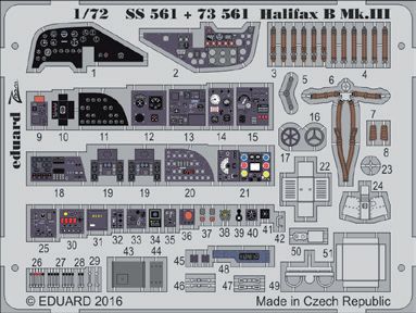 Detailset Halifax B MKIII Interior (Revell) SS561