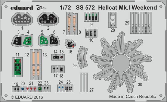 Detailset Grumman Hellcat MK1 (Eduard) SS572