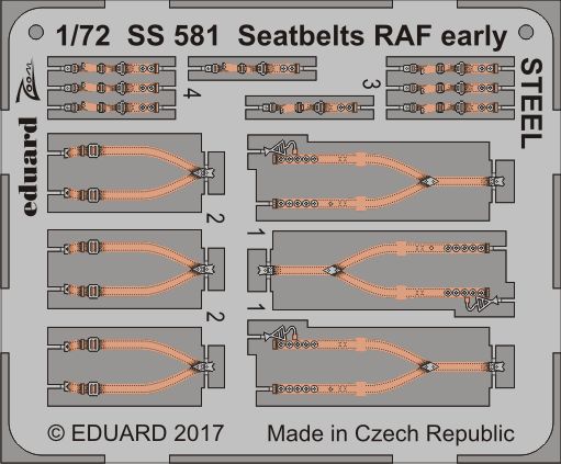 Detailset Seatbelts RAF early - STEEL-  SS581