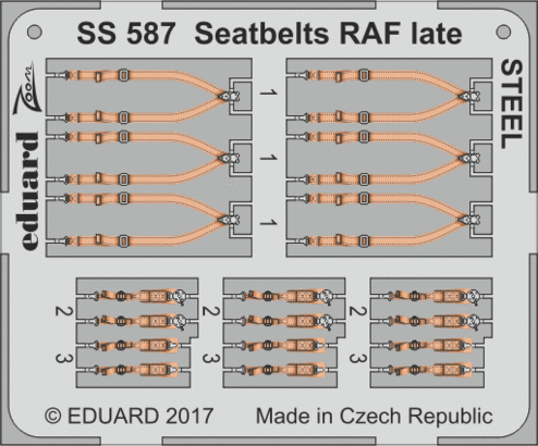Detailset Seatbelts RAF Late WWII - STEEL-  SS587