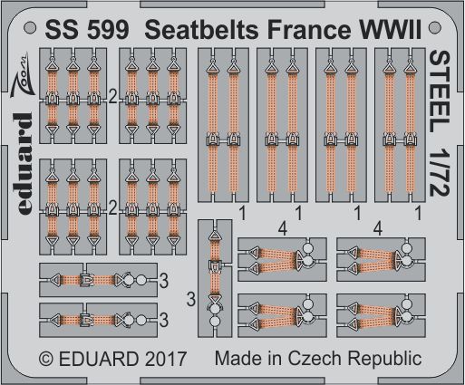 Detailset Seatbelts France WWII - Steel-  ss599