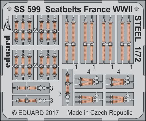 Detailset Seatbelts France WWII - Steel- ss599