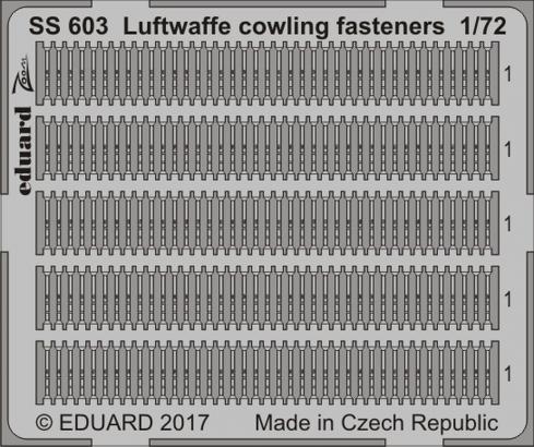 Detailset Luftwaffe cowling fasteners SS603