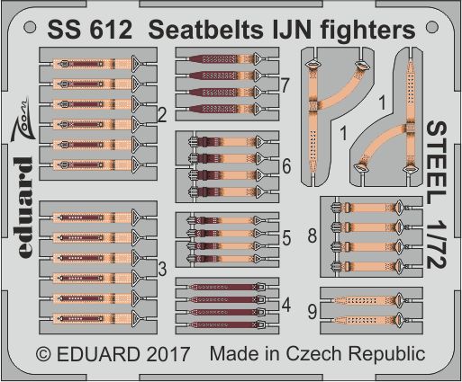 Detailset Seatbelts IJN Fighters - Steel-  SS612