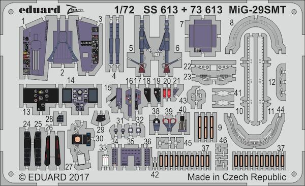 Detailset Mikoyan MiG29SMT Interior (Zvezda)  ss613