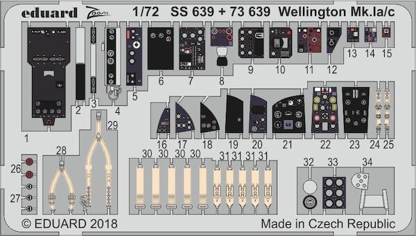 Detailset Vickers wellington MK1a/c (Airfix) ss639