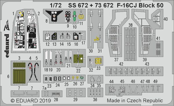 Detailset F16CJ Block 50 (Tamiya)  ss672