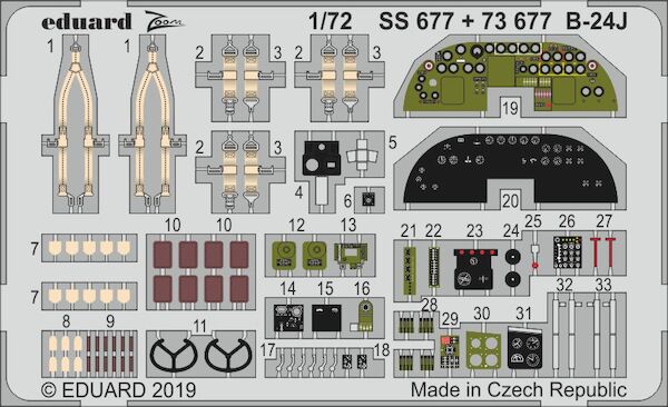 Detailset Consolidated B24J Liberator Interior (Hasegawa)  SS677