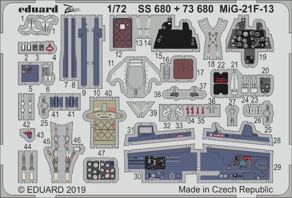 Detailset Mikoyan MiG21F-23 Fishbed C(Modelvit) ss680