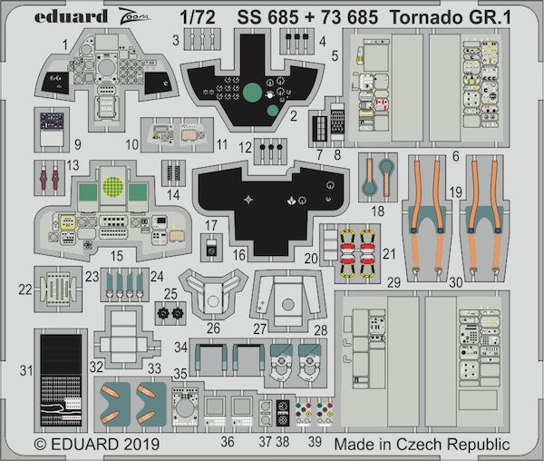 Detailset Tornado GR1 Interior (Italeri) SS685