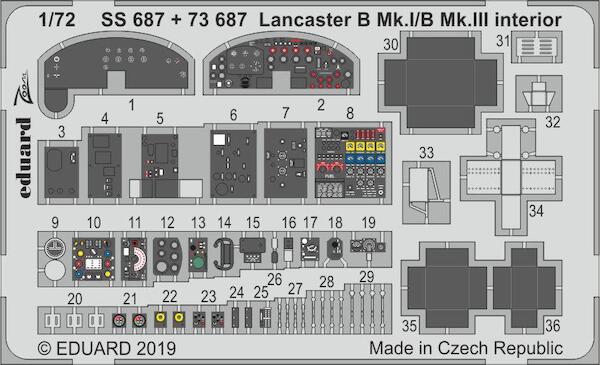 Detailset Lancaster B Mk1/B MkIII Interior (Airfix)  ss687