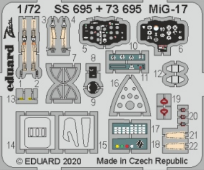 Detailset Mikoyan MiG17F (Airfix)  ss695