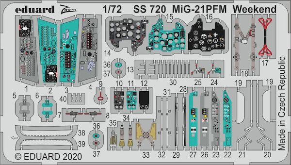 Detailset Mikoyan MiG-21PFM (Eduard Weekend)  ss720