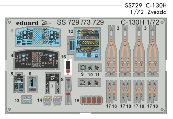 Detailset  Lockheed C130H Hercules Interior (Zvezda)  SS729