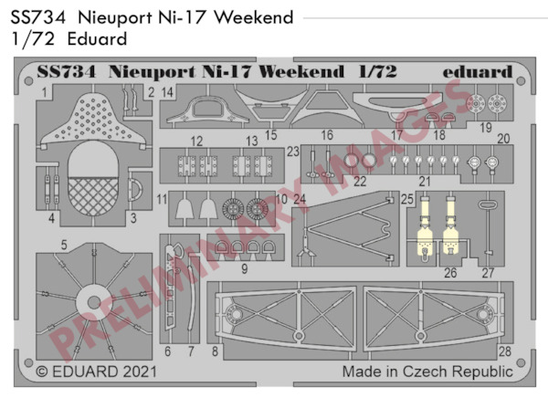 Detailset  Nieuport Ni17 - Weekend- (Eduard)  SS734