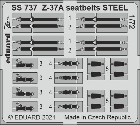 Detailset  Z37A Cmelak Seatbelts (Eduard)  SS737