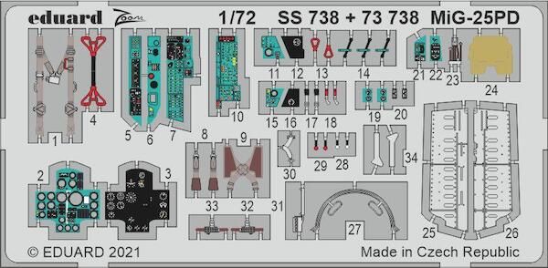 Detailset Mikoyan MiG25PD Foxbat (ICM)  SS738