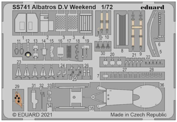 Detailset Albatros DV - weekend- (Eduard)  SS741