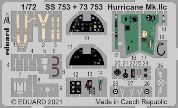 Detailset Hawker Hurricane MKIIc (Zvezda)  SS753