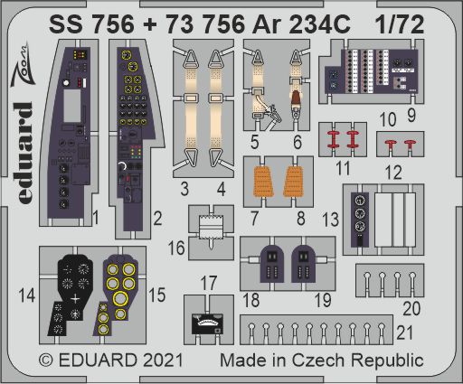 Detailset  Arado AR234C interior (Dragon/Hobby 2000)  SS756