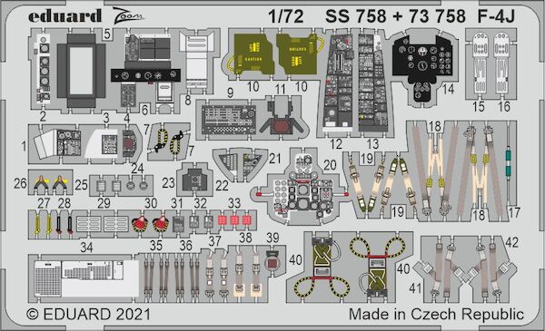 Detailset  F4J Phantom II  Interior (Fine Molds)  SS758