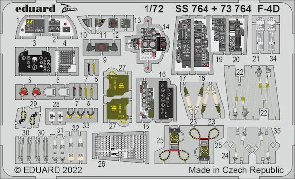 Detailset MDD F4D Phantom interior (Fine Moulds) SS764