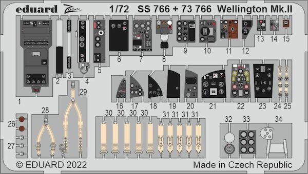 Detailset Vickers Wellington MKII interior (Airfix) SS766