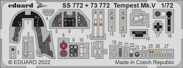 Detailset Hawker Tempest MKV Interior (Airfix) SS772