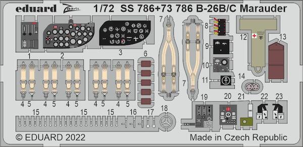 Detailset  B26B/C Marauder Interior (Hasegawa/Hobby 2000)  SS786