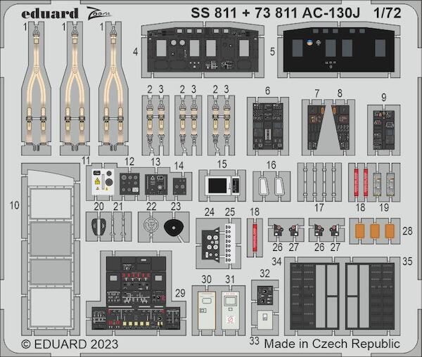 Detailset  AC-130J (Zvezda)  SS811