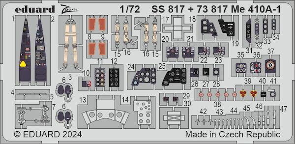 Detailset Messerschmitt Me410A-1 Interior (Airfix) SS817