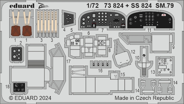 Detailset  Savoia Marchetti SM79 Interior (Italeri)  ss824
