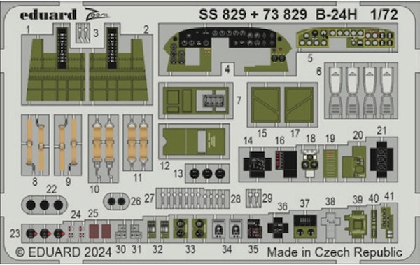 Detailset B24H Liberator Cockpit (Airfix) ss829