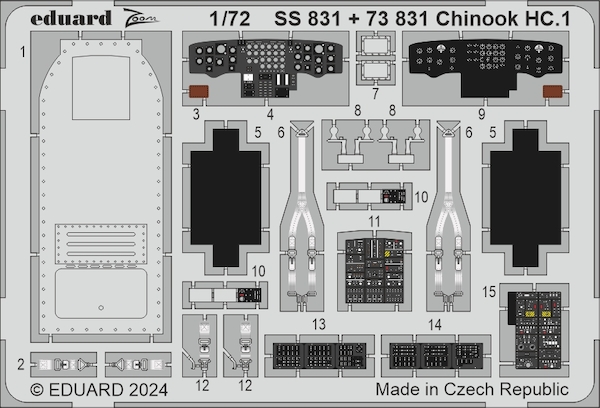 Detailset Chinook HC1 Interior (Airfix) SS831