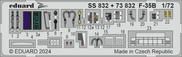 Detailset  F35B Lightning II Interior  (Tamiya)  SS832