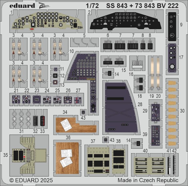 Detailset Blohm & Voss BV222 Interior (Revell) SS843