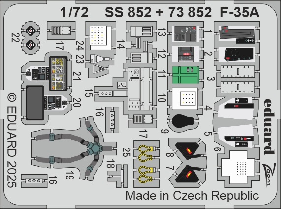 Detailset F35A Lightning II Interior (Revell) SS852