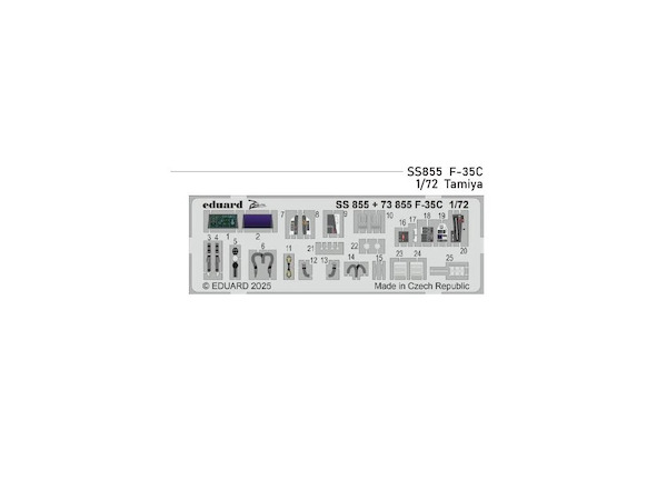 Detailset F35C Lightning II Interior  (Tamiya)  SS855