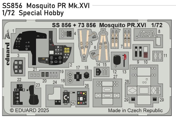 Detailset Mosquito PR MKXVI Interior (Special Hobby)  SS856
