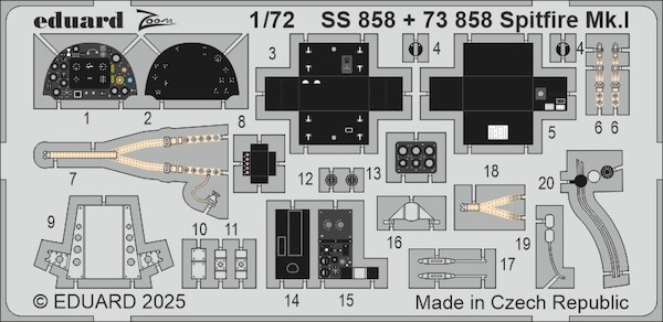 Detailset Supermarine Spitfire MK1 Interior (IBG)  ss858