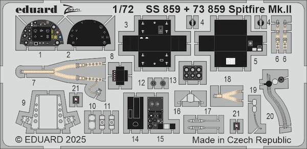 Detailset Supermarine Spitfire MKII Interior (IBG) ss859