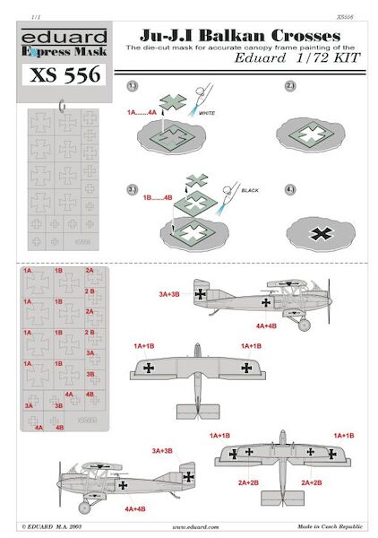 Express Mask Junkers J1 Balkan Crosses (Eduard) XS556
