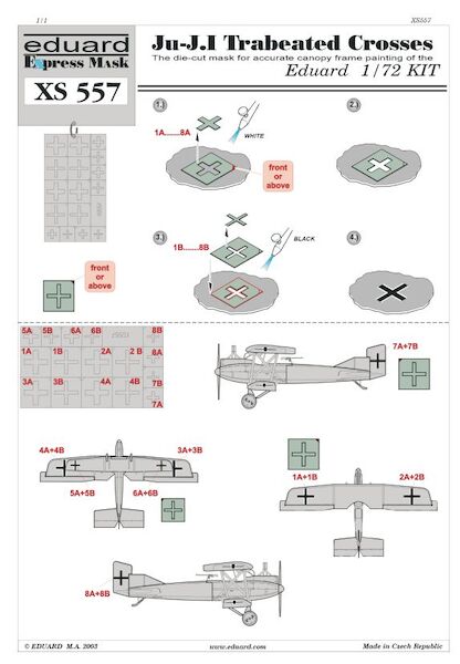 Express Mask Junkers J1 Trabeated Crosses (Eduard) XS557
