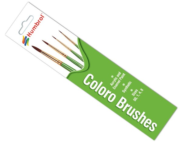 Coloro Brush set incl. no 00, no 1, no 4 and no 8  BRUSH