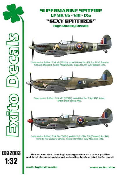 Supermarine Spitfires  LF MKVb. MKVIII, MKIXe "Sexy Spitfires"  ED-32003